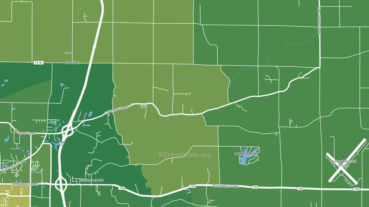 Fowler, IL Map of Vandalism Rates