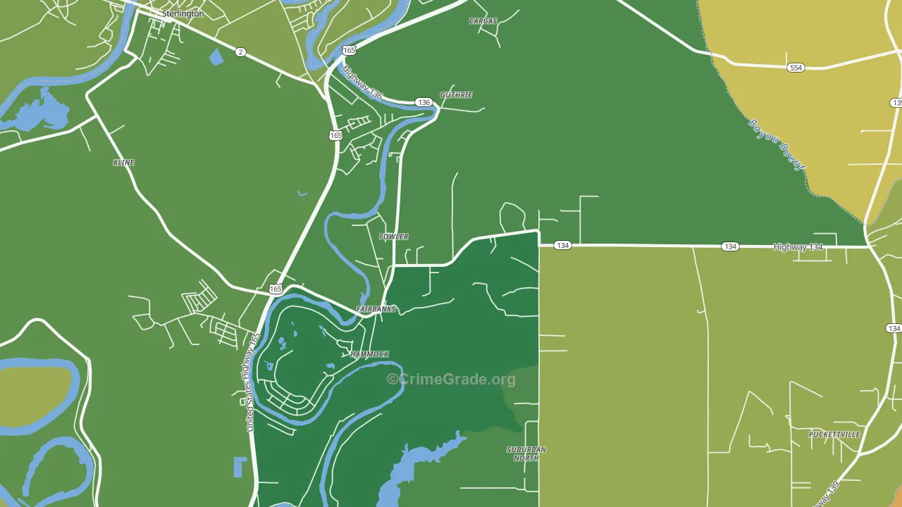 Fowler, LA Map of Vandalism Rates