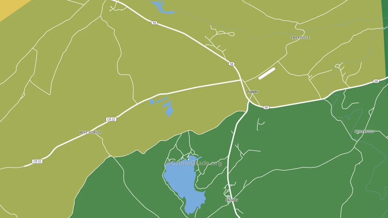 Fowler, NY Map of Vandalism Rates
