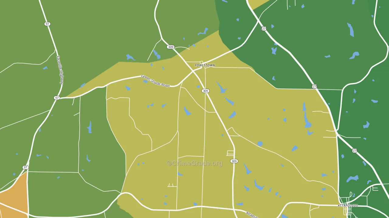 Fowlstown, GA Map of Vandalism Rates