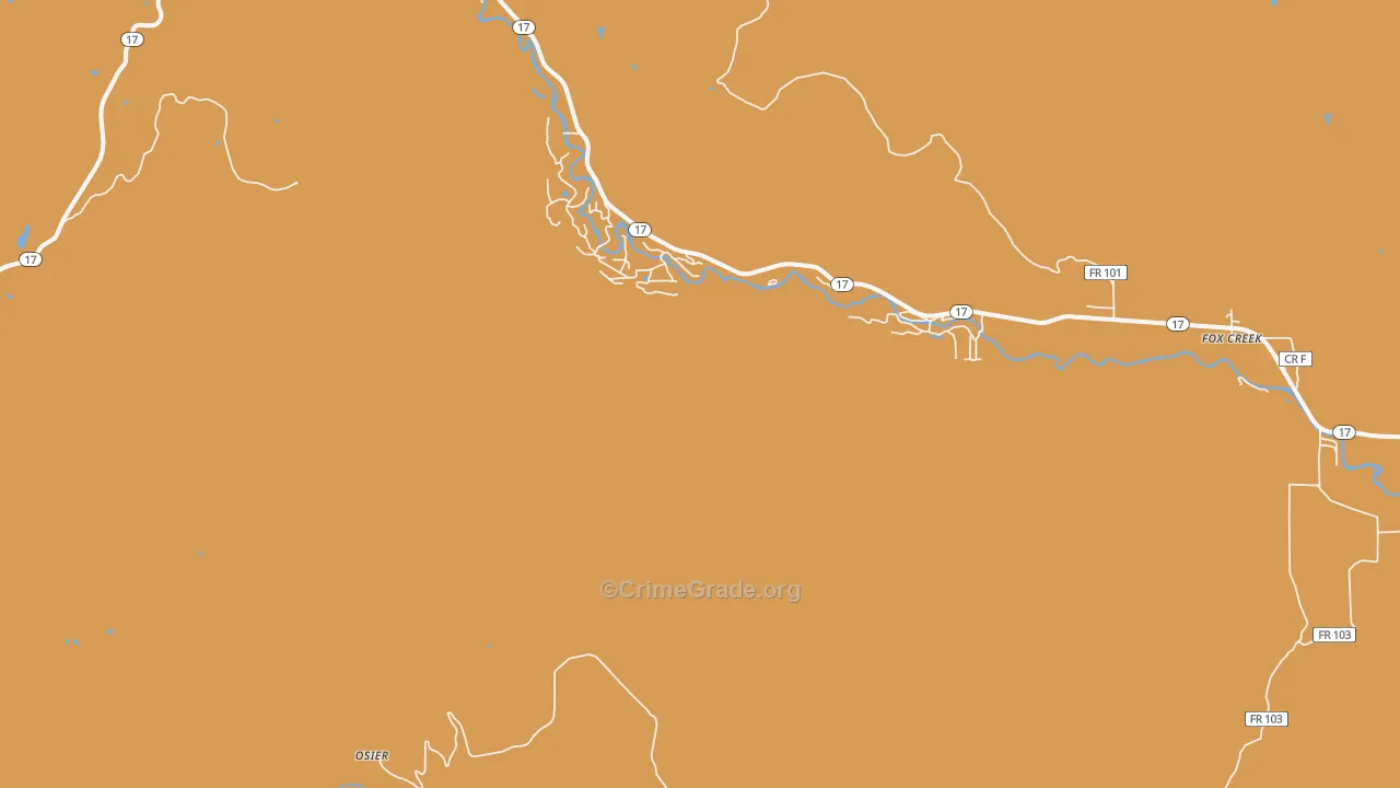 Fox Creek, CO Map of Vandalism Rates