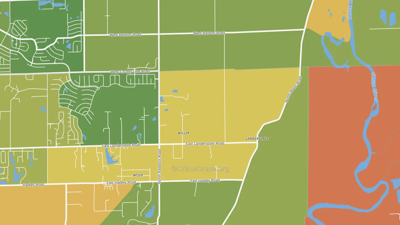 Fox Hill, IN Map of Vandalism Rates
