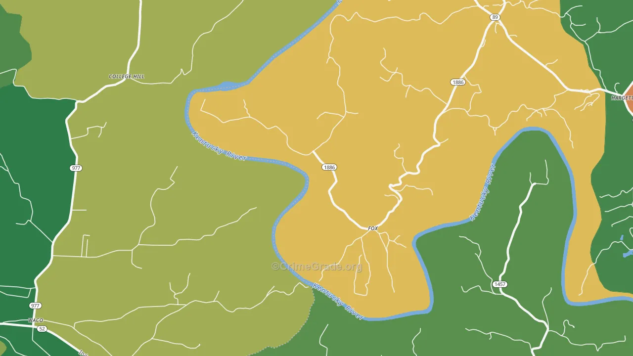 Fox, KY Map of Vandalism Rates