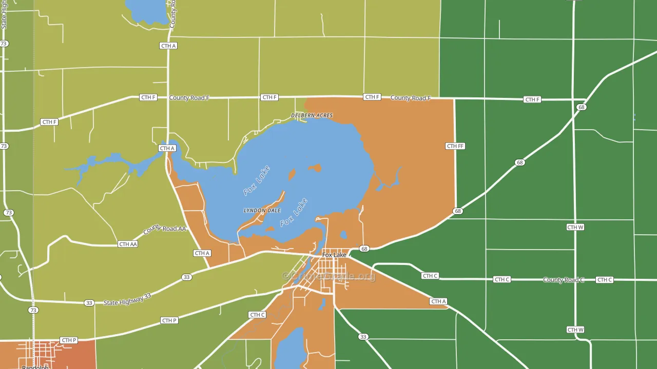 Fox Lake, WI Map of Vandalism Rates