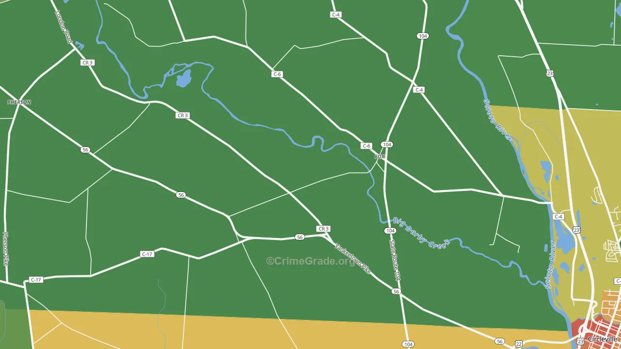 Fox, OH Map of Vandalism Rates
