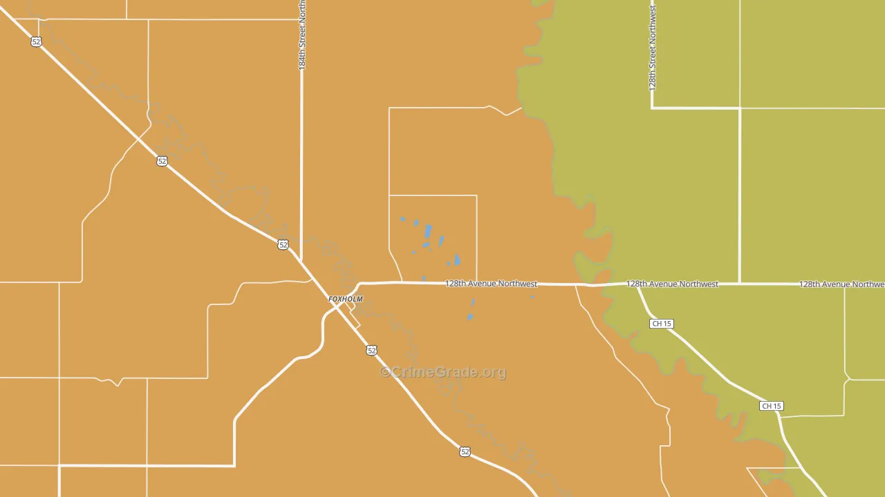 Foxholm, ND Map of Vandalism Rates