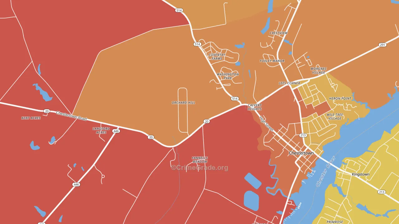 Foxley Manor, MD Map of Vandalism Rates