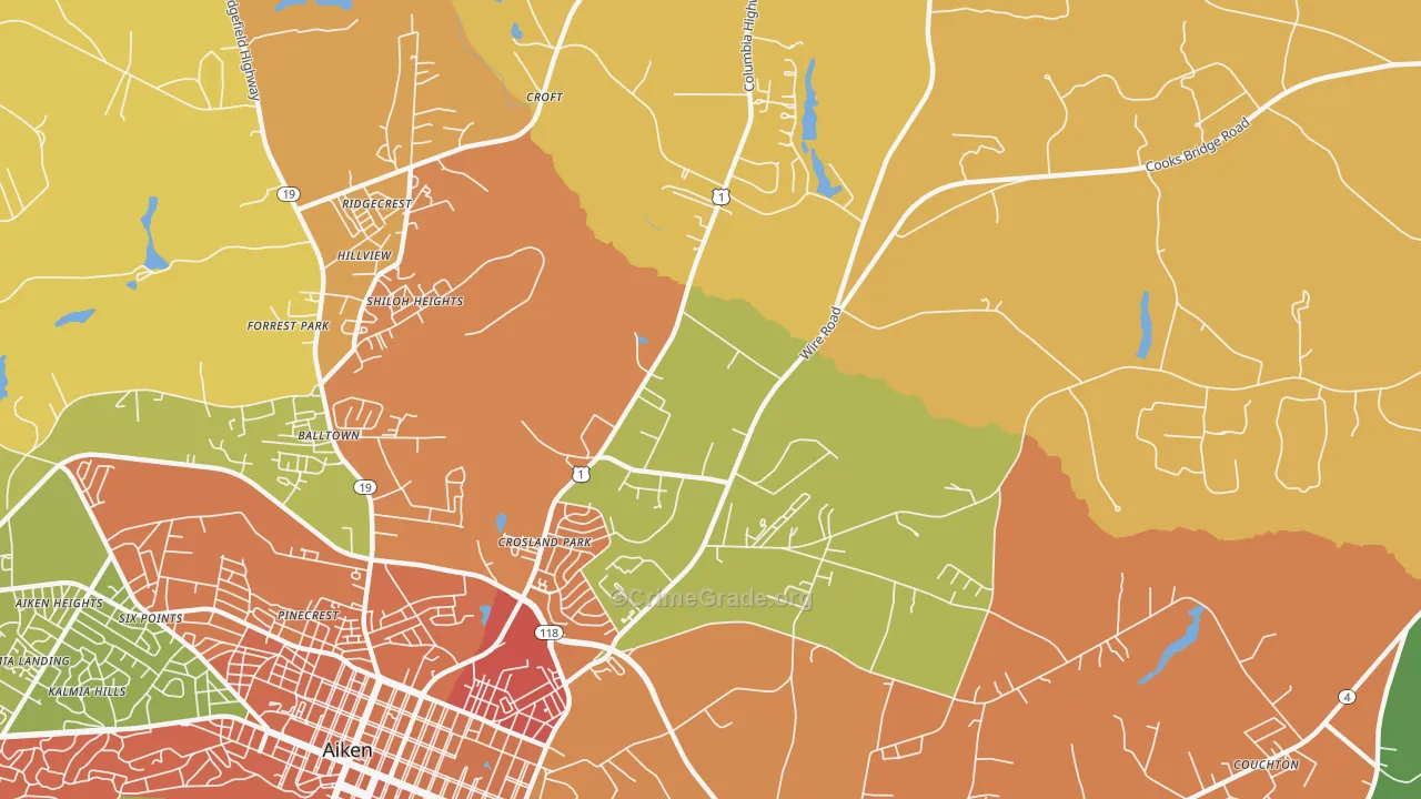 Foxtown, SC Map of Vandalism Rates