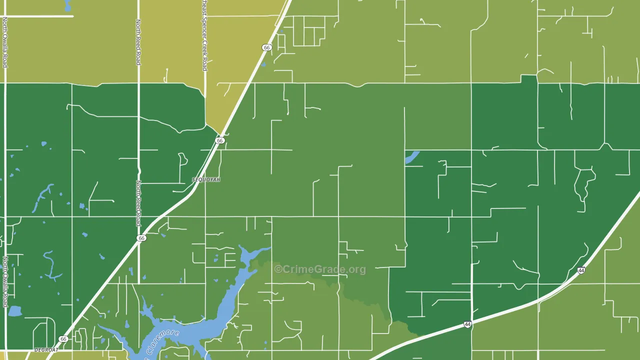 Foyil, OK Map of Vandalism Rates
