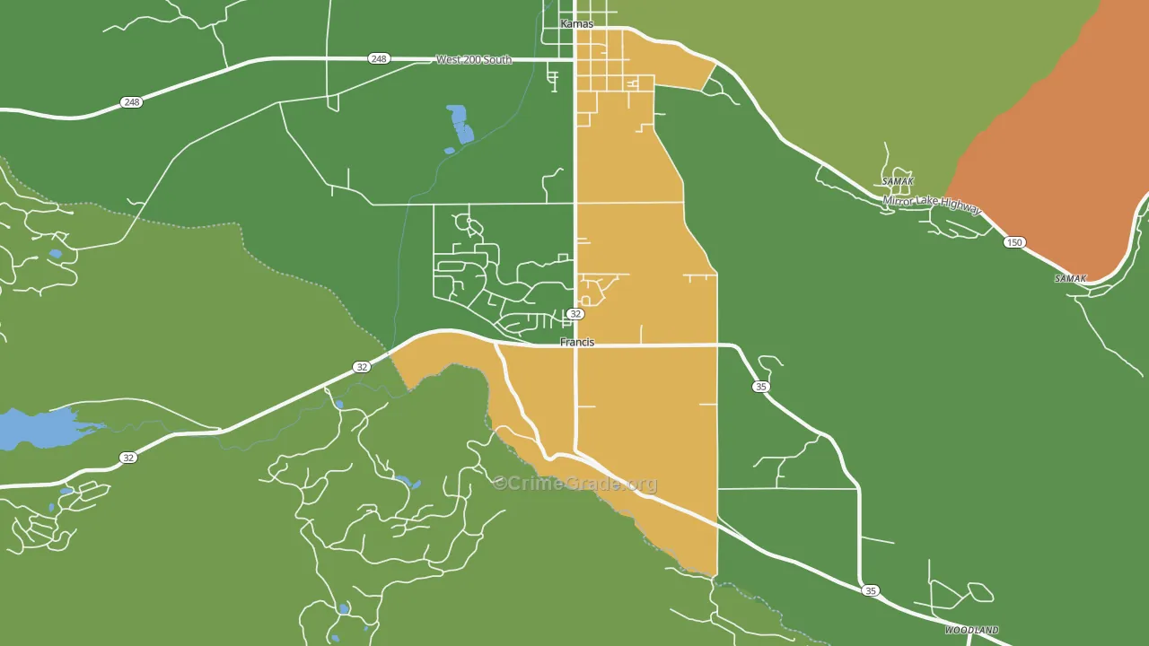 Francis, UT Map of Vandalism Rates