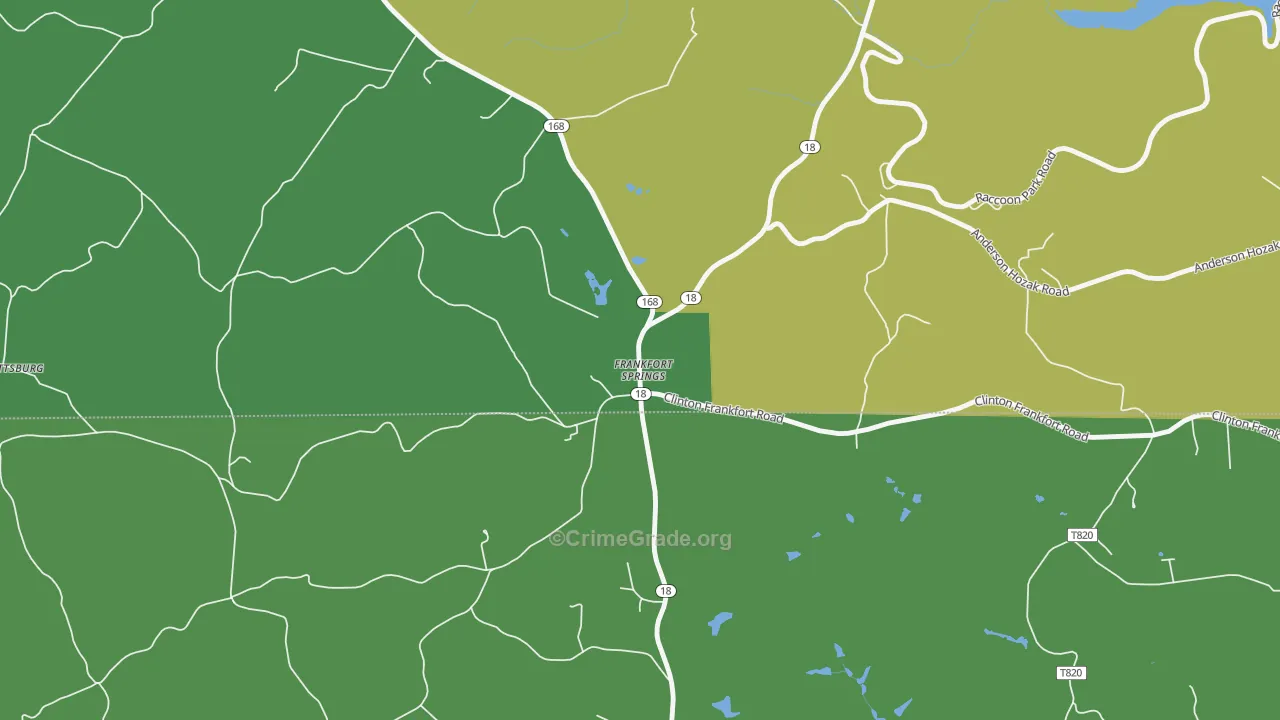 Frankfort Springs, PA Map of Vandalism Rates