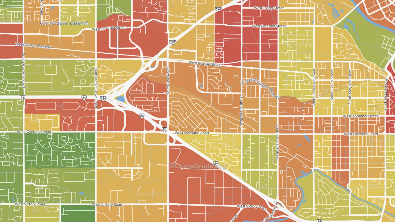Franklin Randolph, Boise, ID Map of Vandalism Rates