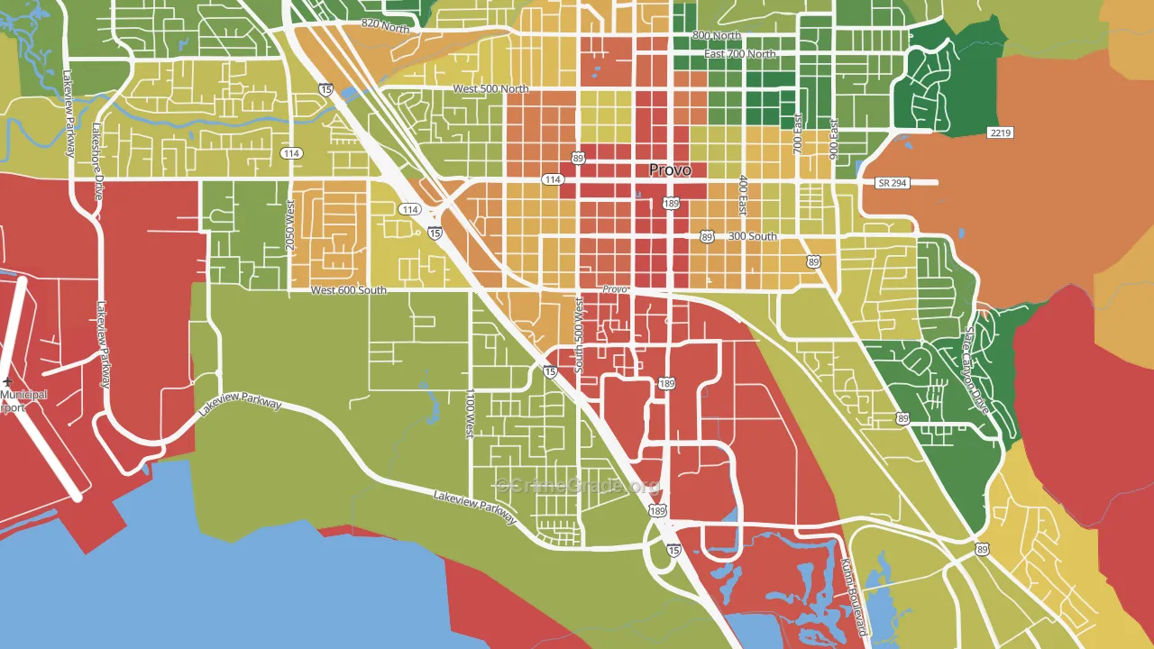 Franklin South, Provo, UT Map of Vandalism Rates