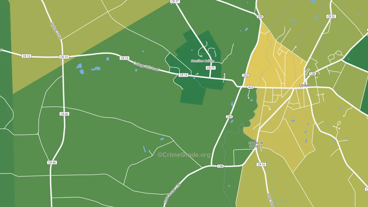 Franklin Springs, NY Map of Vandalism Rates