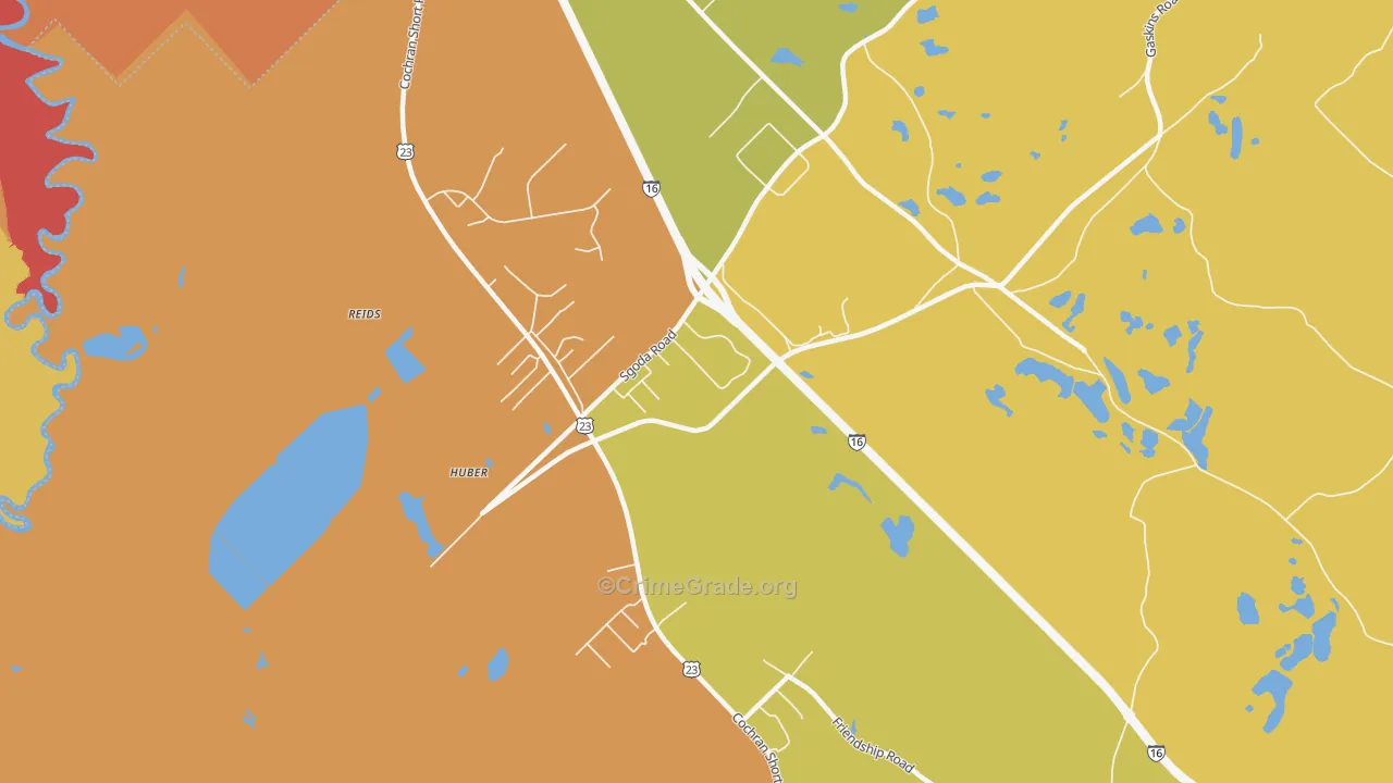 Franklinton, GA Map of Vandalism Rates