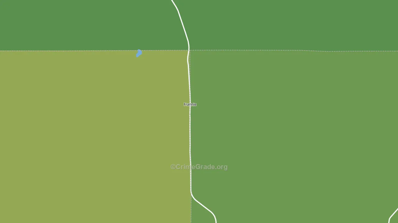 Frannie, WY Map of Vandalism Rates