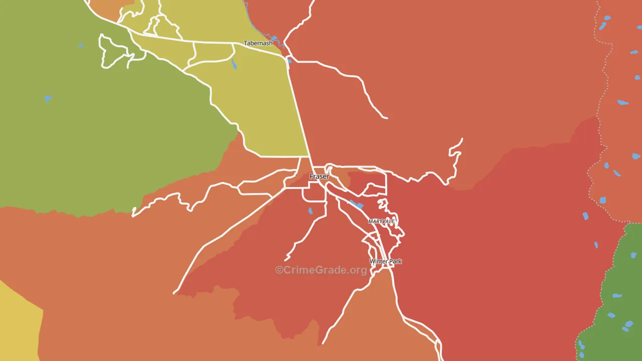 Fraser, CO Map of Vandalism Rates