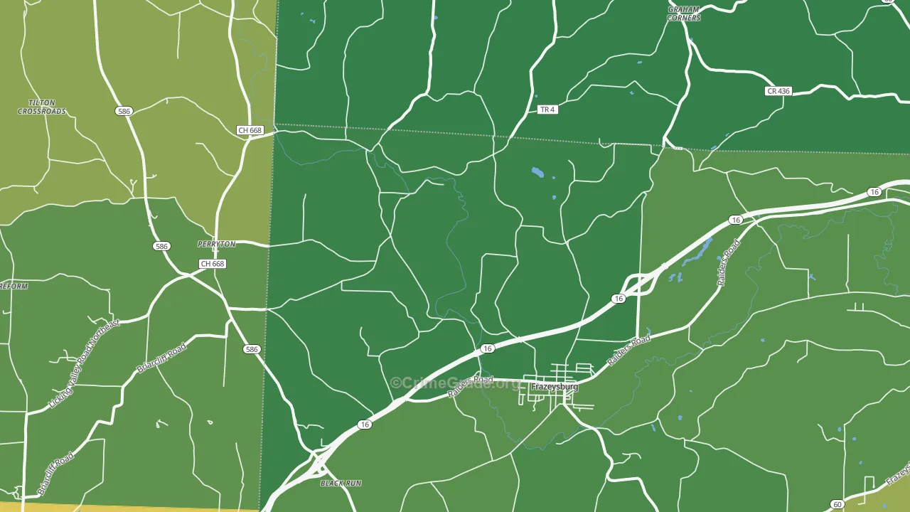 Frazeysburg, OH Map of Vandalism Rates
