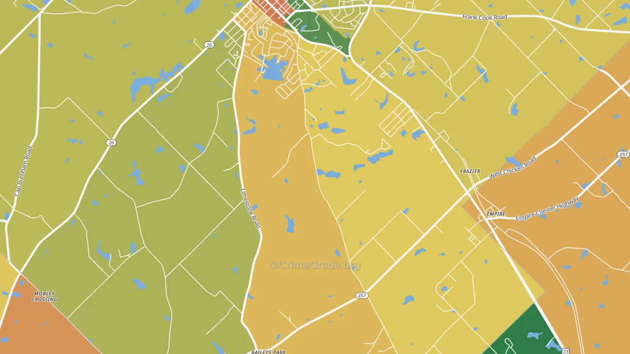 Frazier, GA Map of Vandalism Rates