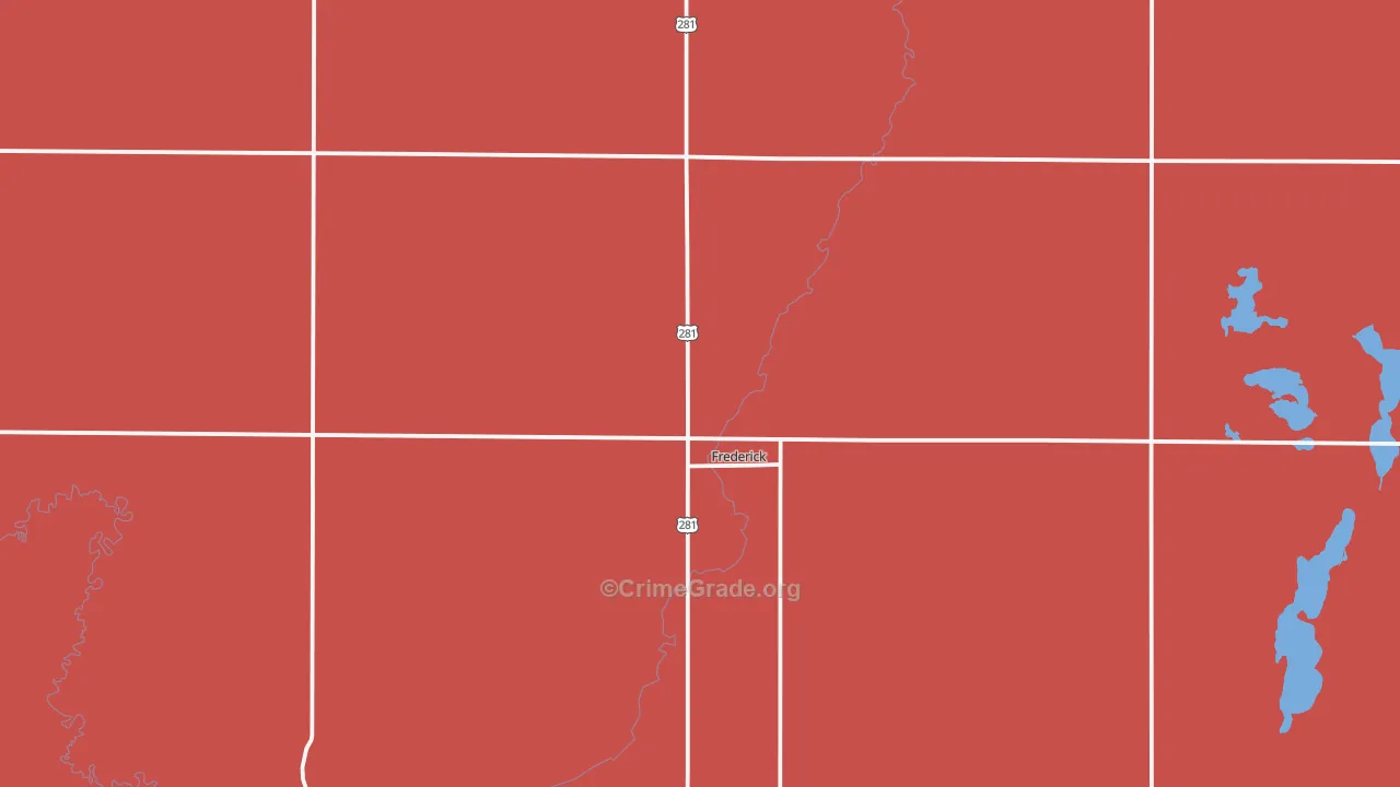 Frederick, SD Map of Vandalism Rates