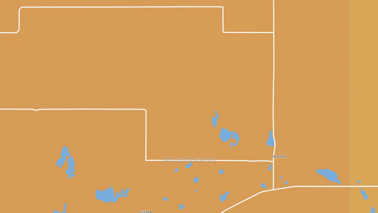 Fredonia, ND Map of Vandalism Rates