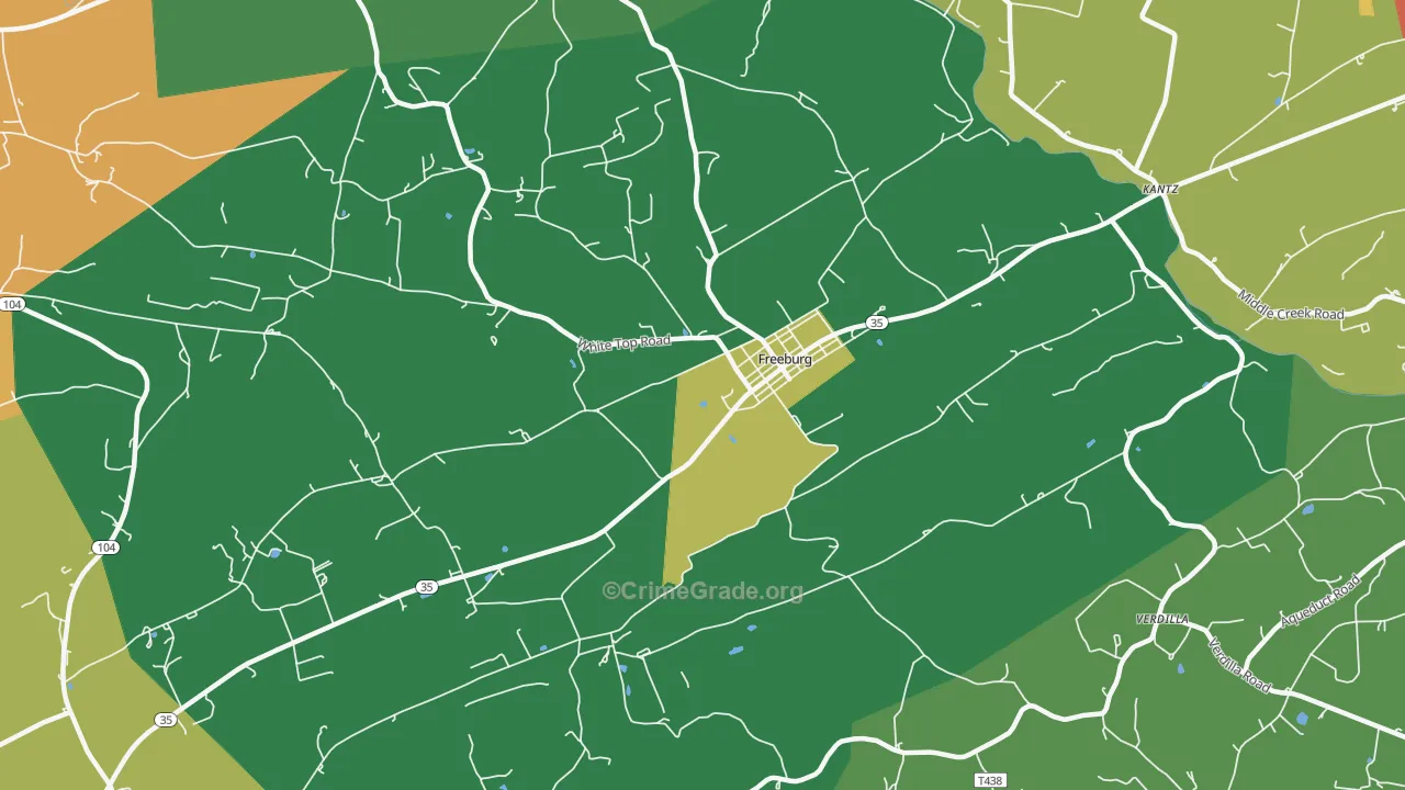 Freeburg, PA Map of Vandalism Rates