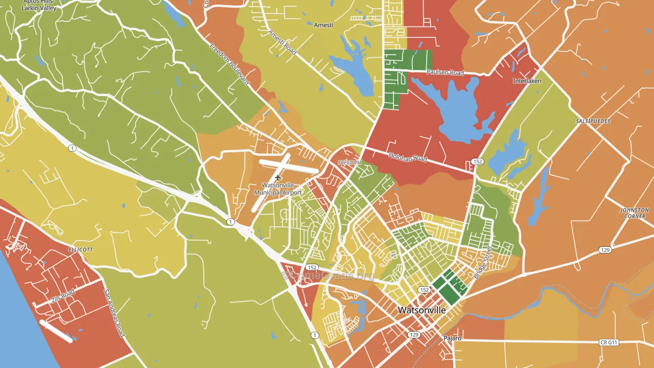 Freedom, CA Map of Vandalism Rates