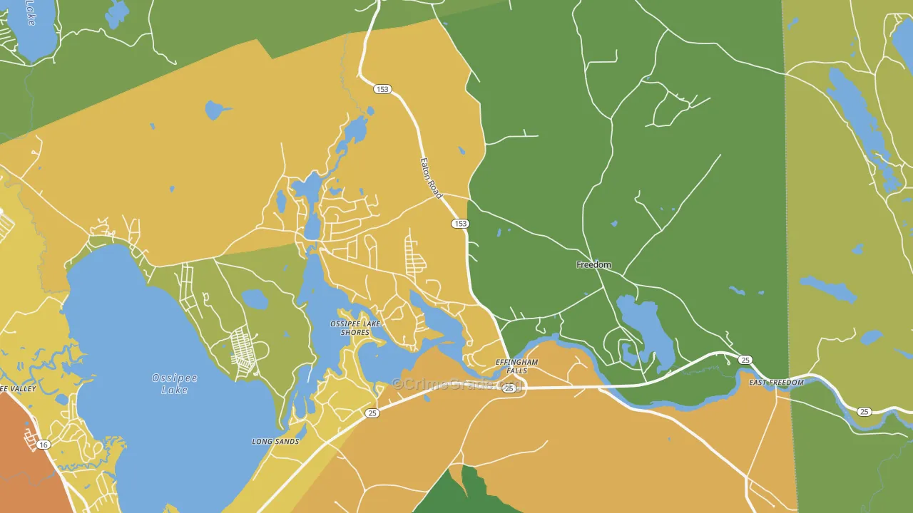 Freedom, NH Map of Vandalism Rates