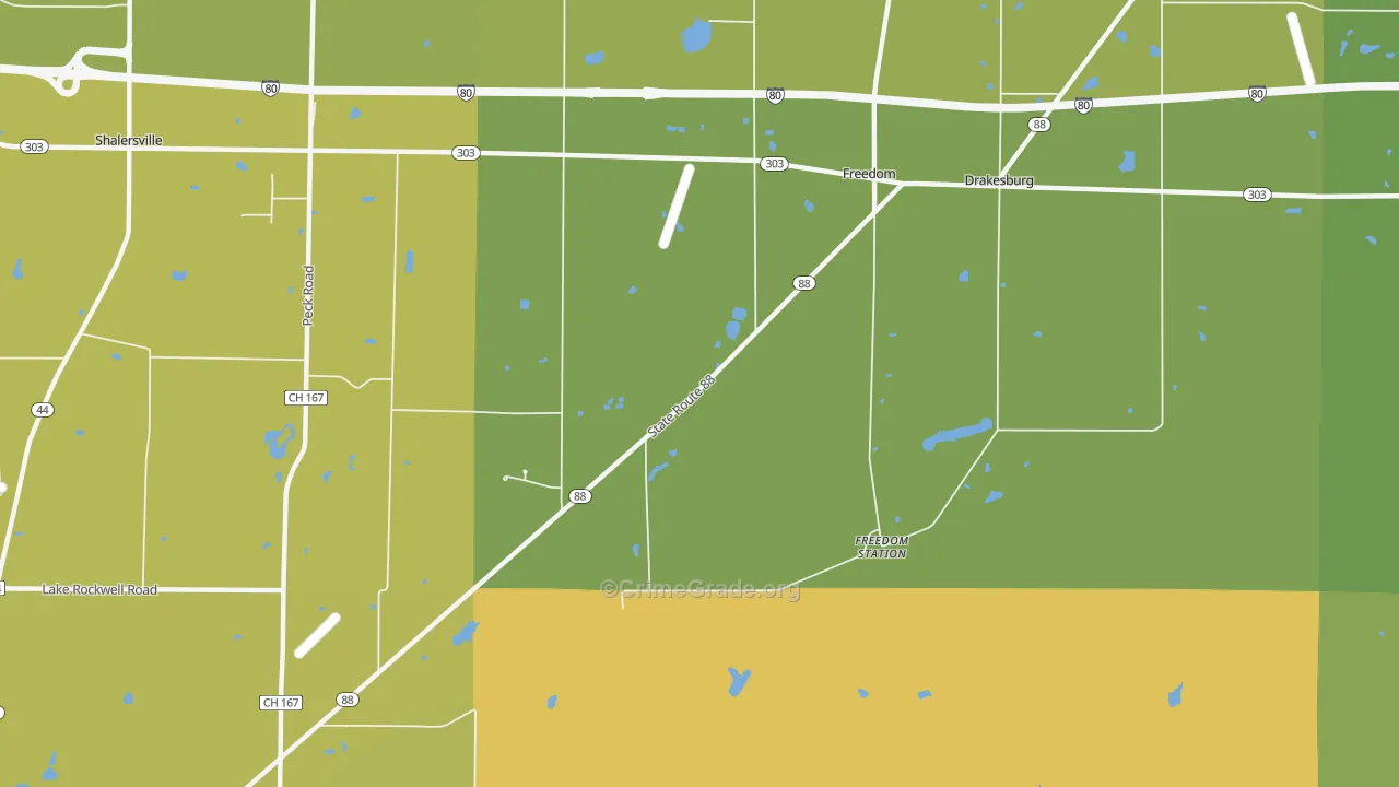 Freedom, OH Map of Vandalism Rates