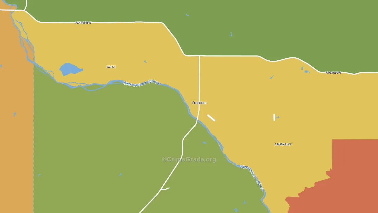 Freedom, OK Map of Vandalism Rates