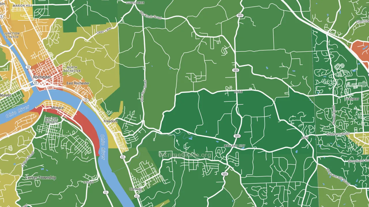 Freedom, PA Map of Vandalism Rates
