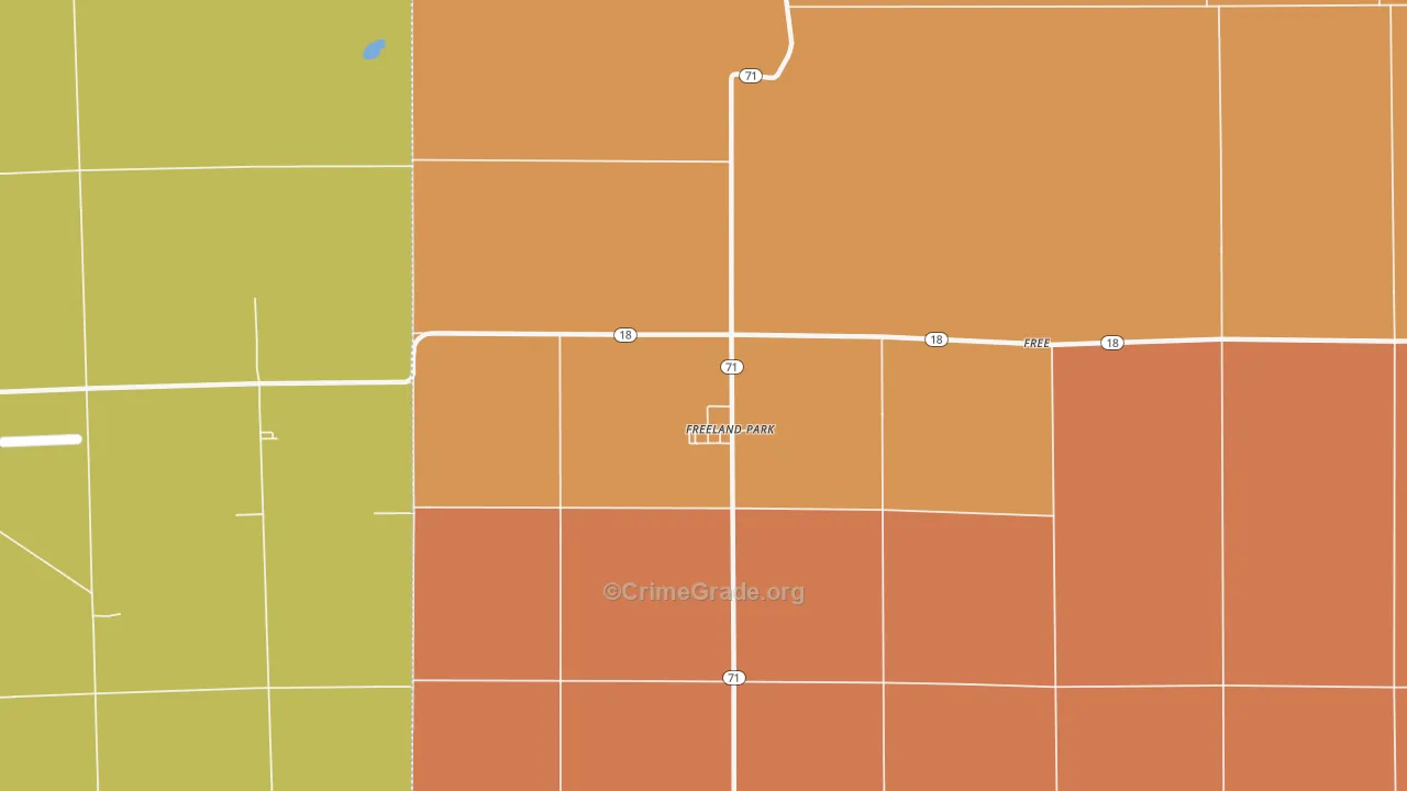 Freeland Park, IN Map of Vandalism Rates