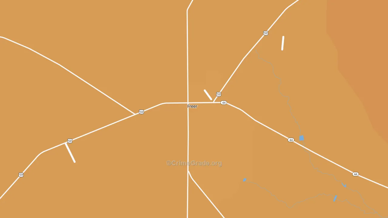 Freer, TX Map of Vandalism Rates