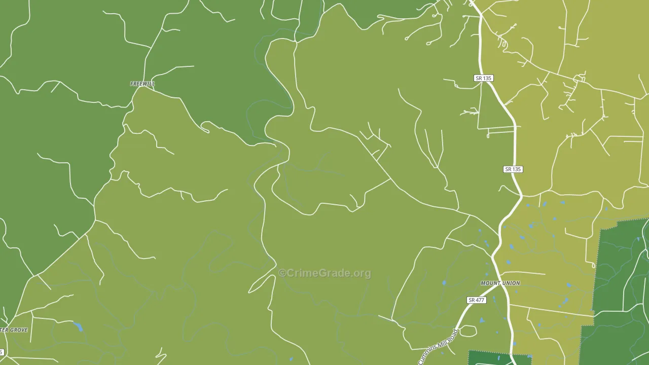 Freewill, TN Map of Vandalism Rates