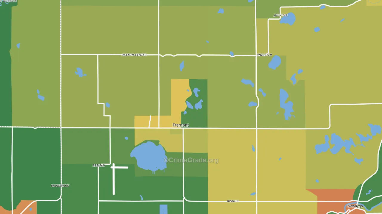 Fremont, MI Map of Vandalism Rates
