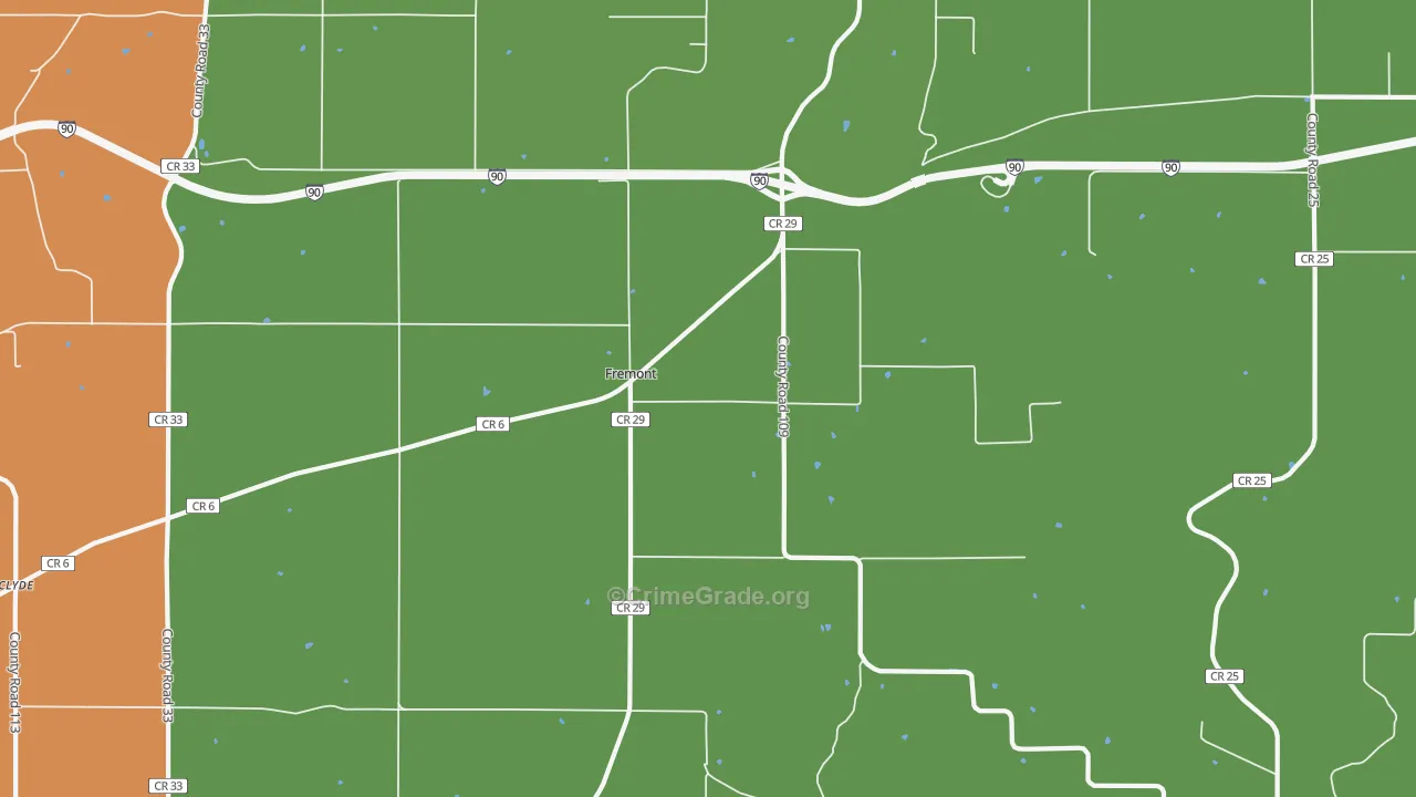 Fremont, MN Map of Vandalism Rates
