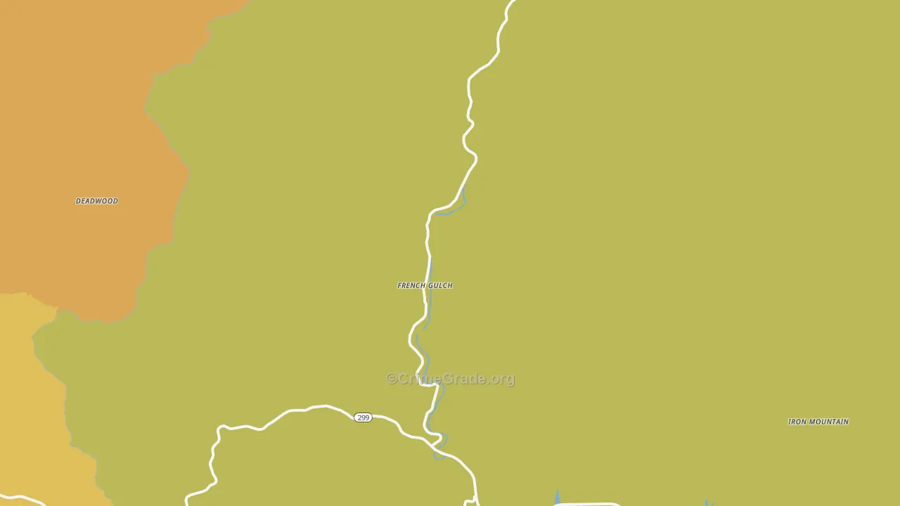 French Gulch, CA Map of Vandalism Rates