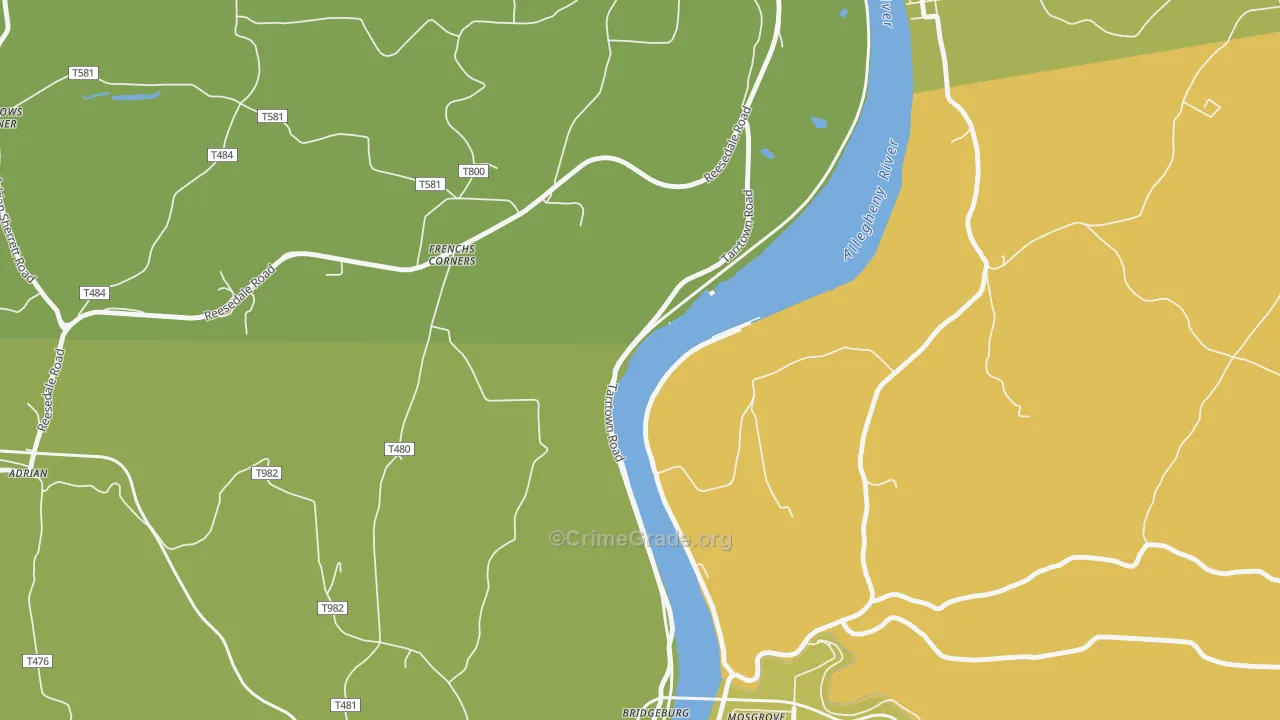 Frenchs Corners, PA Map of Vandalism Rates