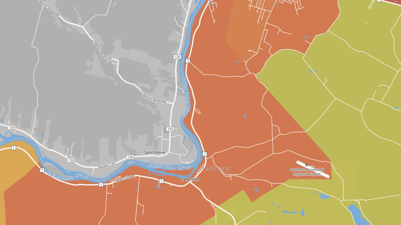 Frenchville, ME Map of Vandalism Rates