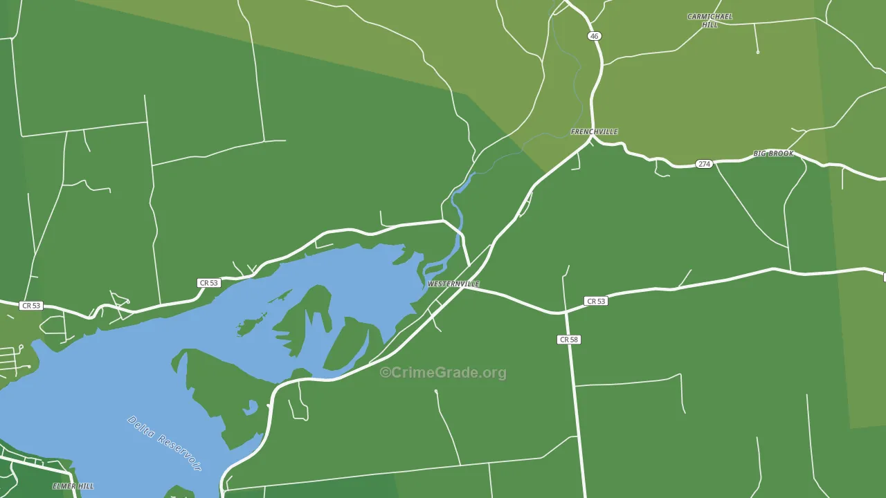 Frenchville, NY Map of Vandalism Rates