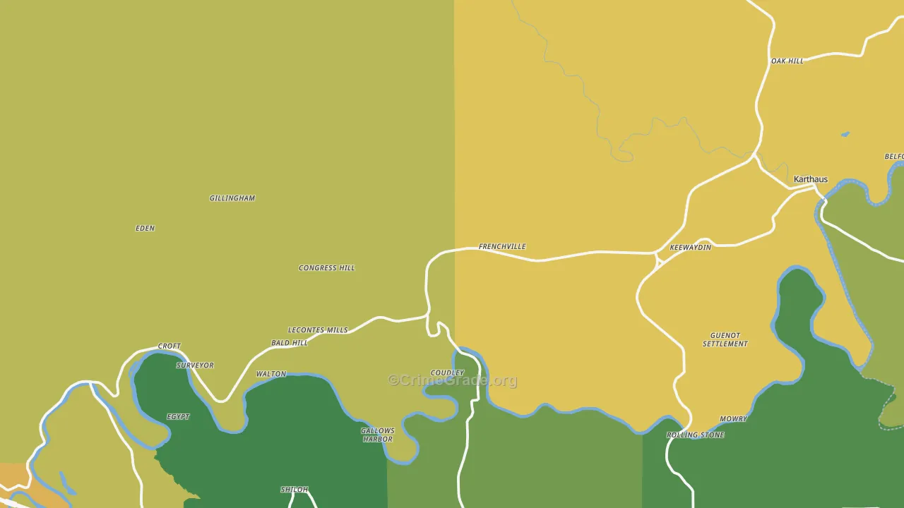Frenchville, PA Map of Vandalism Rates