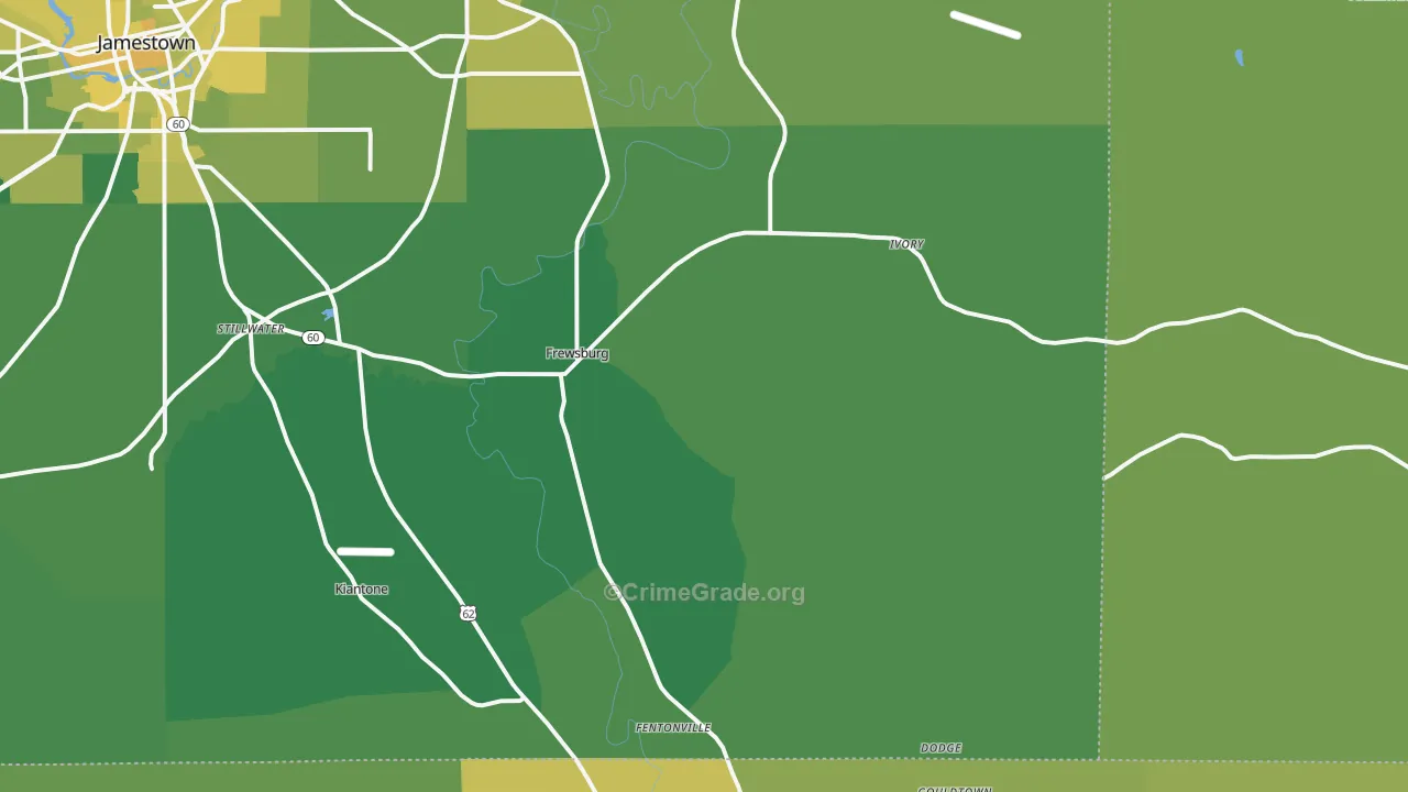 Frewsburg, NY Map of Vandalism Rates