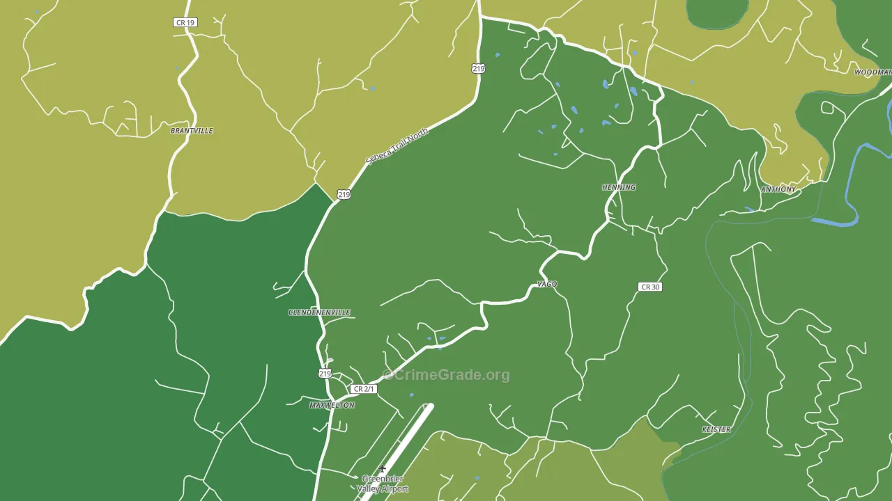 Friars Hill, WV Map of Vandalism Rates
