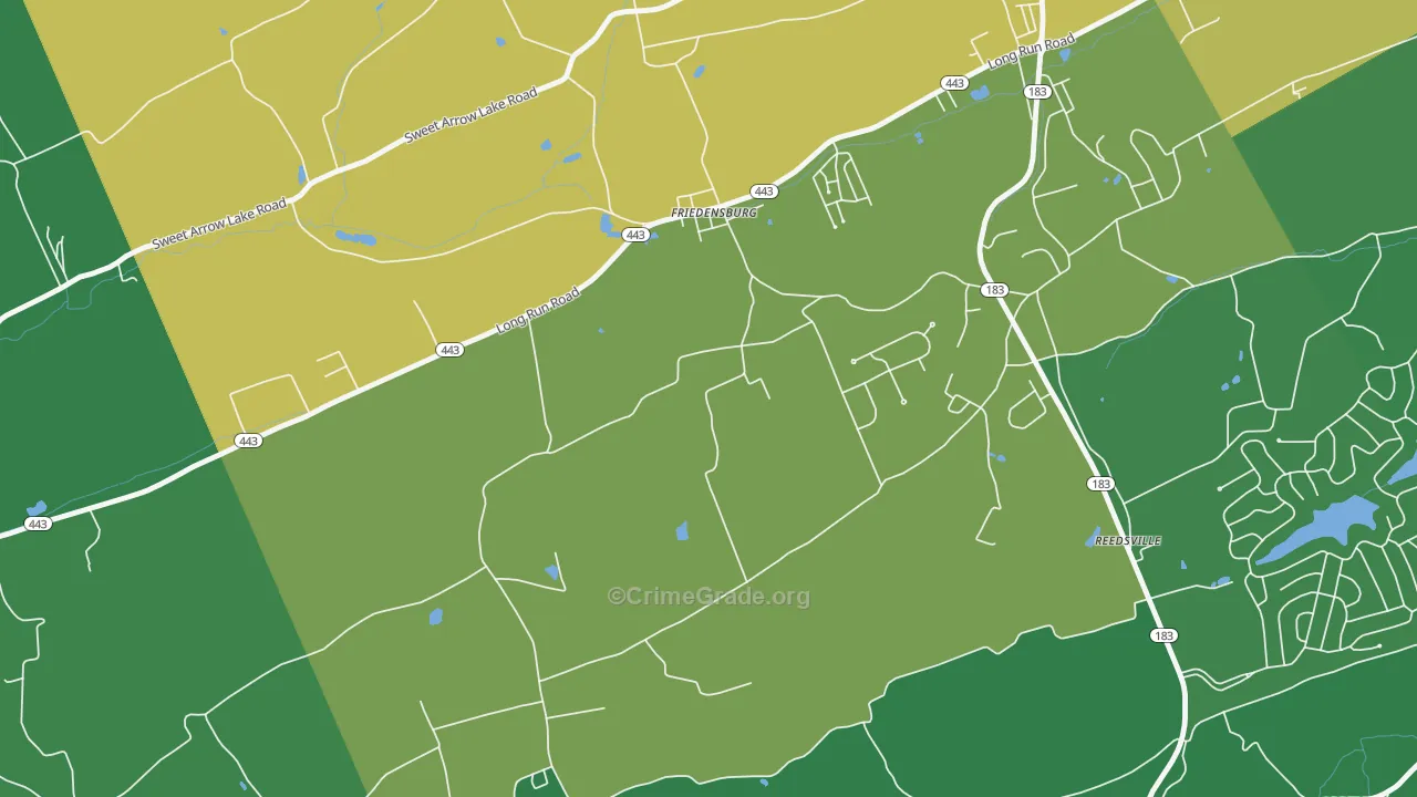 Friedensburg, PA Map of Vandalism Rates