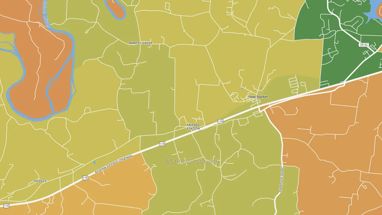 Friends Station, TN Map of Vandalism Rates