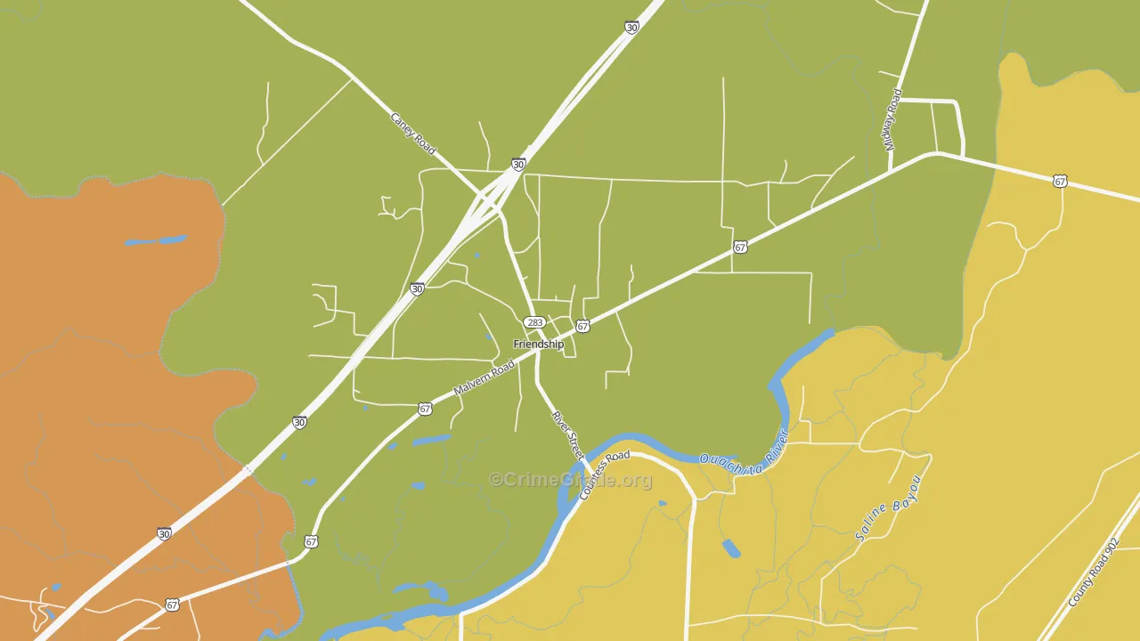 Friendship, AR Map of Vandalism Rates