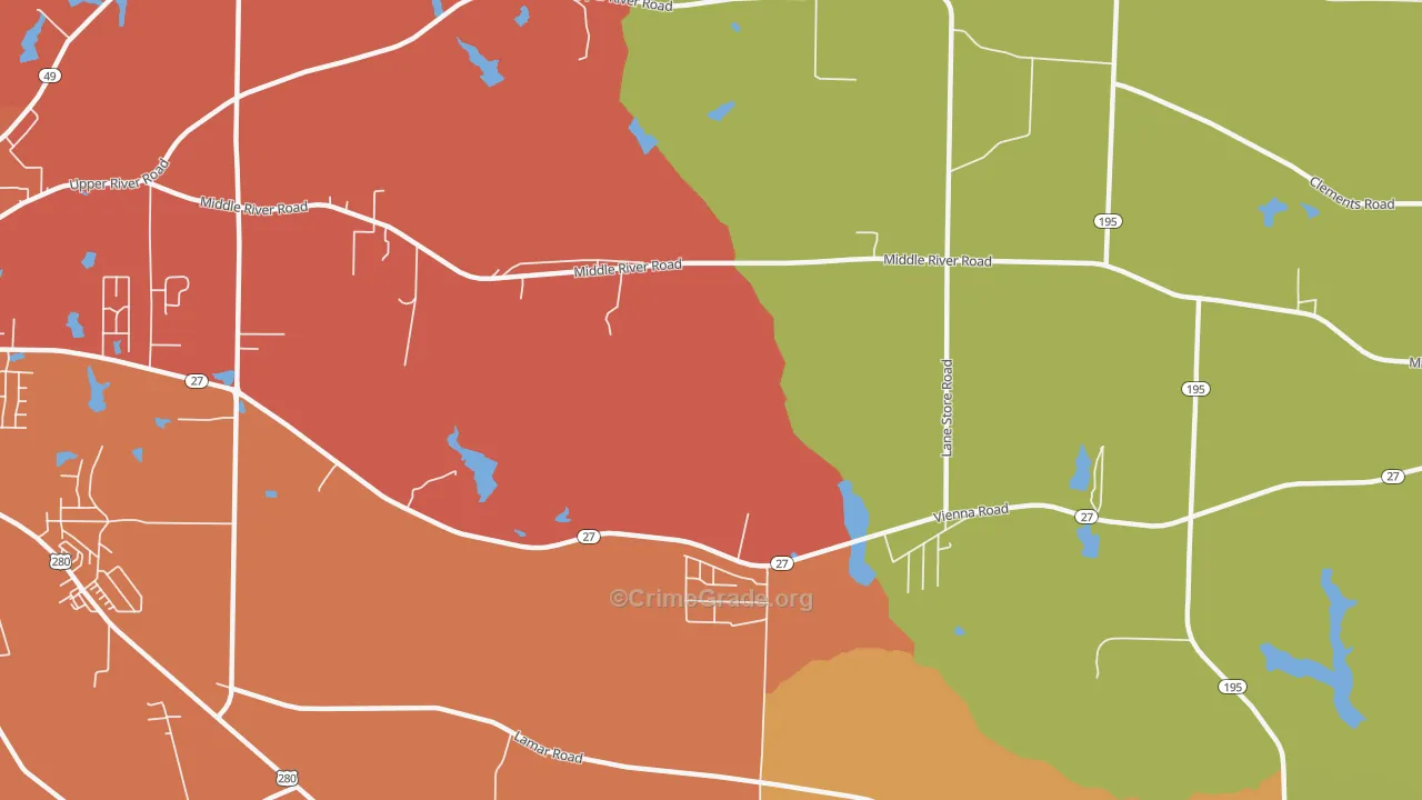 Friendship, GA Map of Vandalism Rates