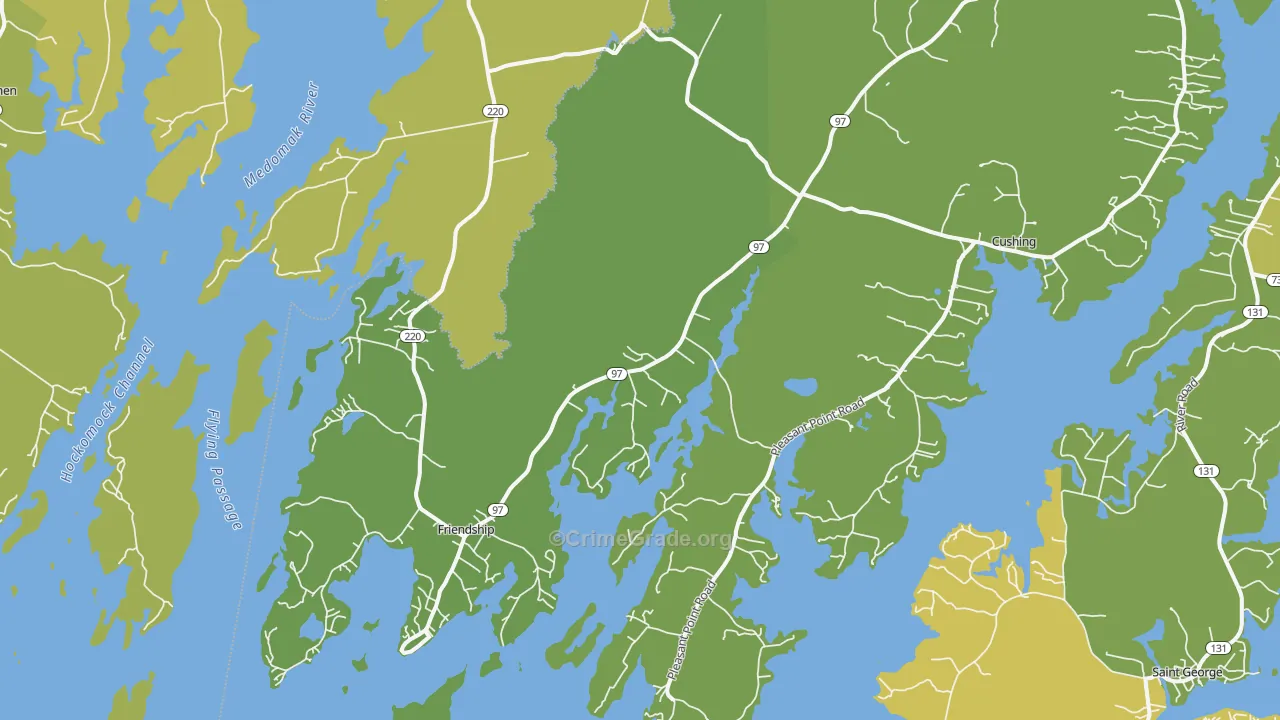 Friendship, ME Map of Vandalism Rates