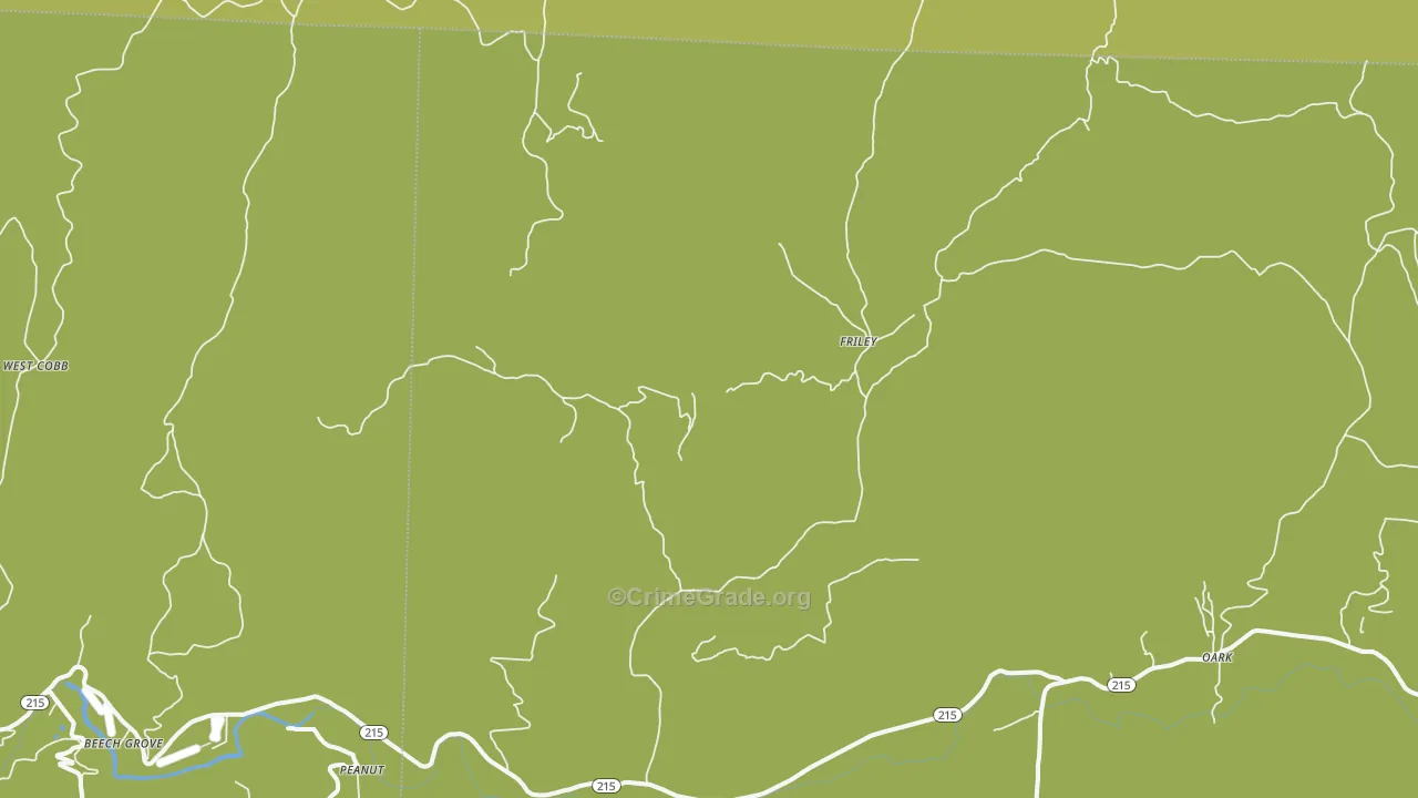Friley, AR Map of Vandalism Rates