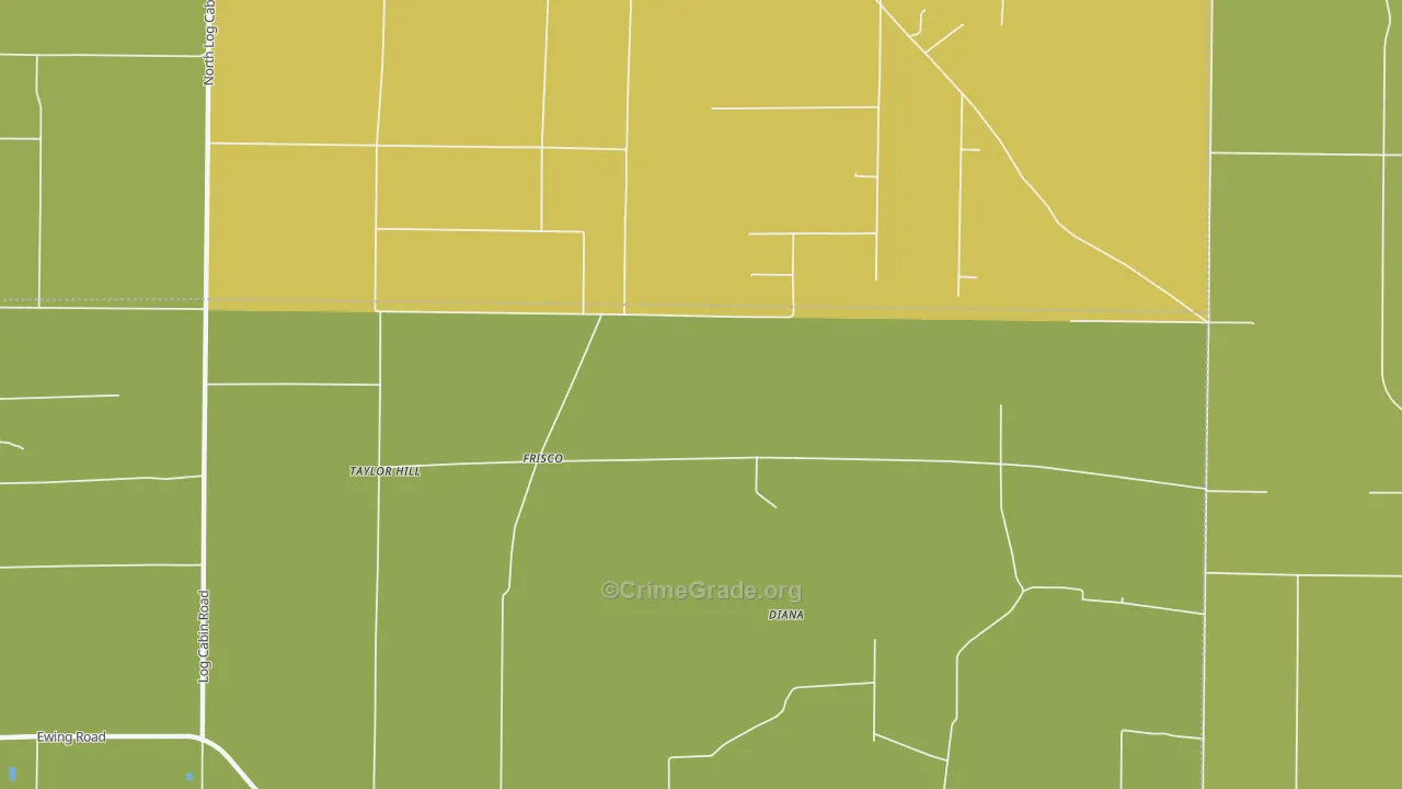 Frisco, IL Map of Vandalism Rates